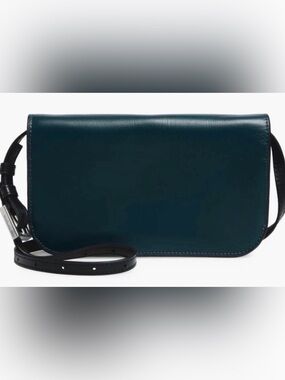 AllSaints Maeve Leather Wallet Crossbody – Emerald Green – New With Tags